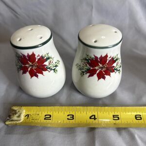 Totally Today White vintage Christmas salt and pepper shakers